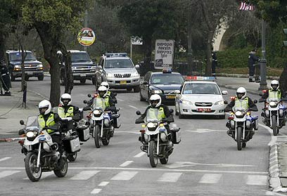 President Bush's motorcade during his visit to Jerusalem in 2007 (Photo: Reuters) (Photo: Reuters)