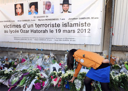 Memorial for victims of Toulouse Jewish school shooting (Photo: AFP)