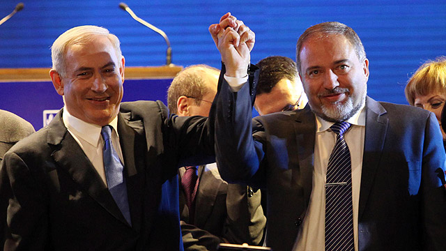 Prime Minister Benjamin Netanyahu and Foreign Minster Avigdor Liberman (Photo: Gil Yochanan) 