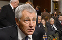 Hagel at Senate hearing (Photo: AFP)