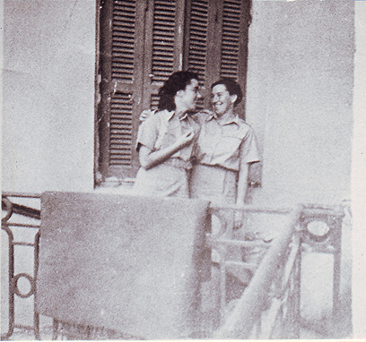 חביבה רייק (משמאל) ושוריקה ברוורמן באיטליה (צילום: באדיבות ארכיון מורשת)