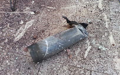 Rocket that hit Sderot during Obama visit (Photo: Roi Idan)