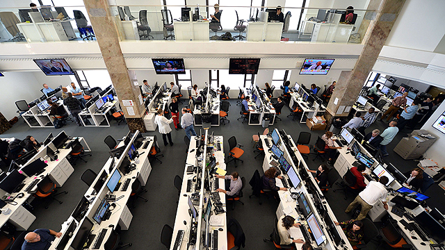 Al-Jazeera's newsroom (Photo: AFP)