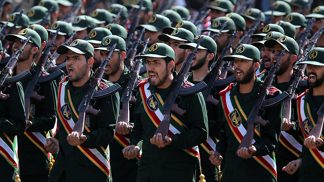 Revolutionary Guard troops during parade (Photo: EPA)