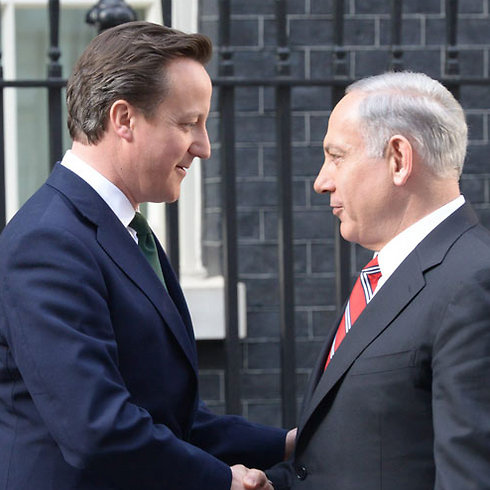 Cameron and Netanyahu. London. (Photo: Amos Ben Gershom)