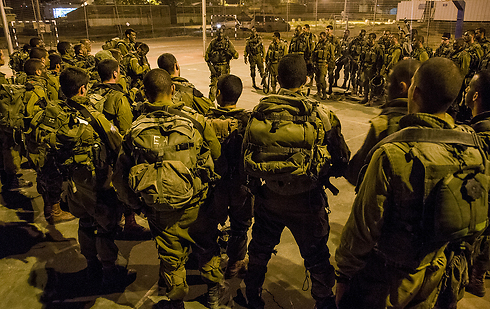 IDF forces in Nablus, Monday night (Photo: IDF Spokesman)