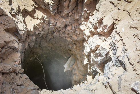 One of the tunnel openings found near a mosque in the Gaza Strip (Photo: IDF Spokesman)