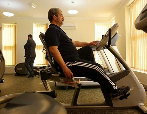 Mashal exercising in Qatar