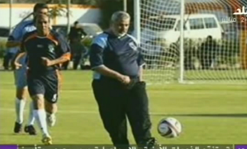 Ismail Haniyeh on the pitch