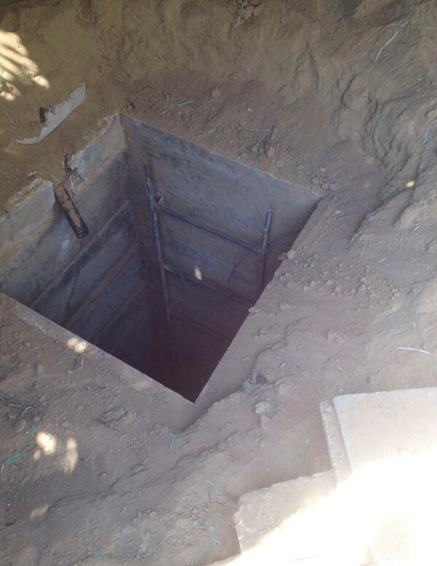 Entrance to a terror tunnel (Photo: IDF Spokesperson's Unit)