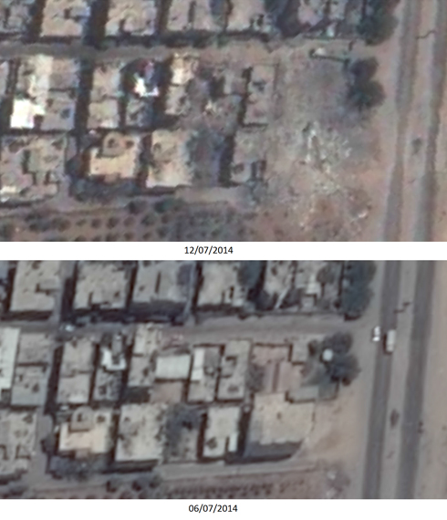 Before and after: Nuseirat refugee camp in Gaza (Photo: Ronen Solomon)
