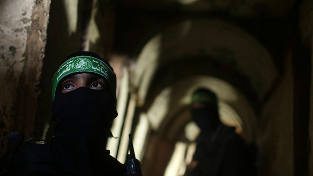 Hamas militants in a tunnel in Gaza. (Photo: Reuters)