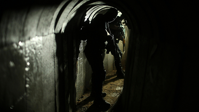 Hamas fighters inside a terror tunnel (Photo: Reuters)