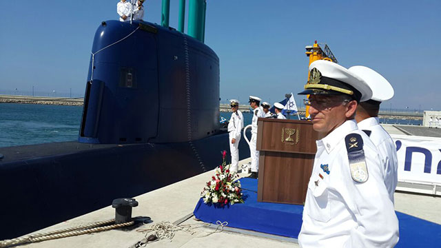 מפקד חיל הים אלוף רם רוטברג בטקס (צילום: אחיה ראב"ד)