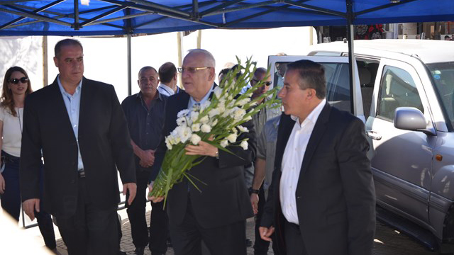President Rivlin visits the Israeli Arab city of Kafr Qasim. He embraces, he reconciles, he searches for a common ground (Archive photo: Halal)