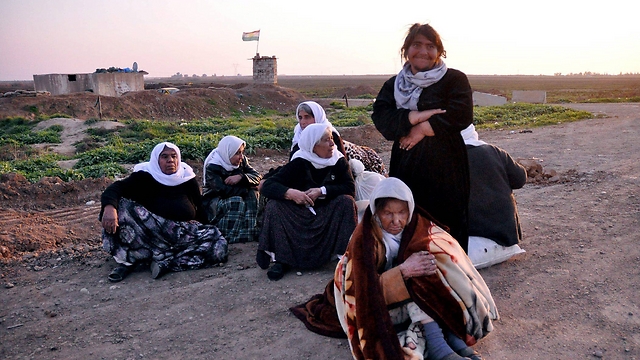 Elderly Yazidi women freed by Islamic State group. (Photo: EPA)