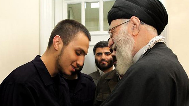 Jihad Mughniyeh alongside Iranian leader Rouhani.