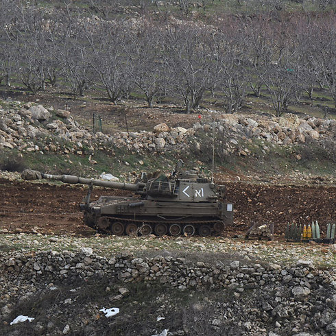 IDF tanks in the Golan Heights earlier in the day. (Photo: Avihu Shapira)