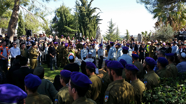 Funeral for Major Yochai Kalangel in Jerusalem (Photo: Eli Mendelbaum)