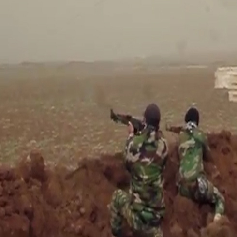 Hezbollah fighters in Syria.