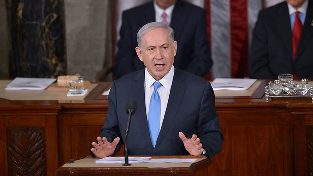 Netanyahu addresses joint meeting of Congress, March 3, 2015 (Photo: AFP)