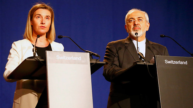 Mogherini and Iran Foreign Minister Zarif the last time the talks were extended past their deadline. (Photo: Reuters)