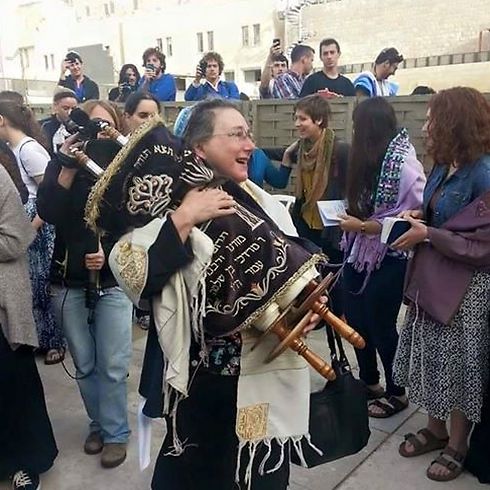 Women of the Wall smuggle a full-size Torah scroll to the Kotel (Photo: Facebook)