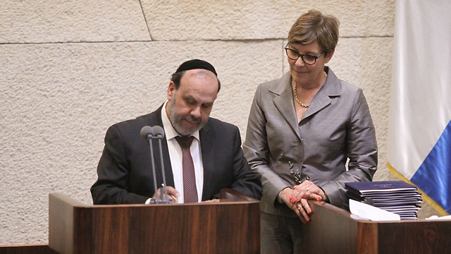 Religious Services Minister David Azoulay at the Knesset (Photo: Knesset spokesperson)