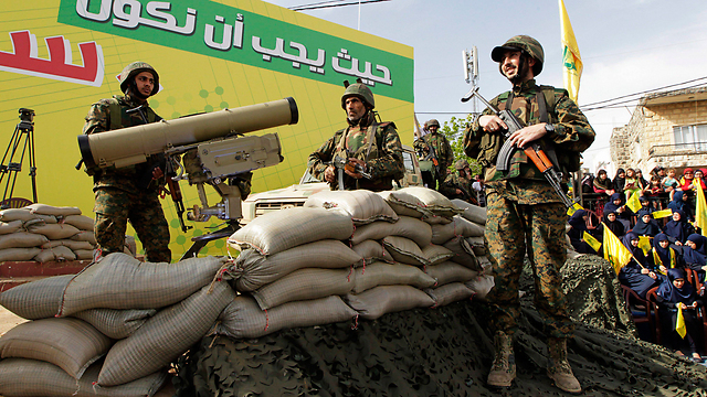 Rally marking 15 years since Hezbollah's establishment, south Lebanon (Photo: EPA)