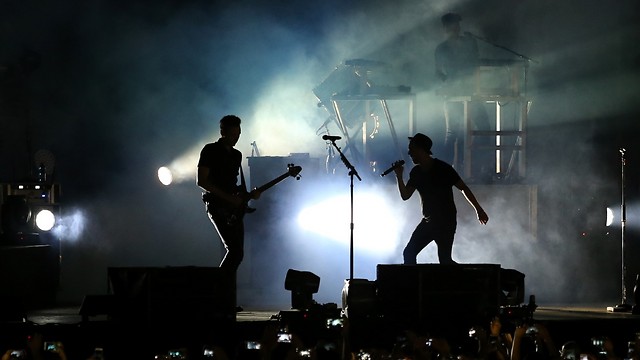 One Republic during their last Israel performance in 2015 (Photo: Yaron Brenner)