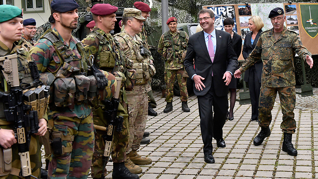 US Secretary of Defense Ash Carter with NATO forces (Photo: AP) (Photo: AP)