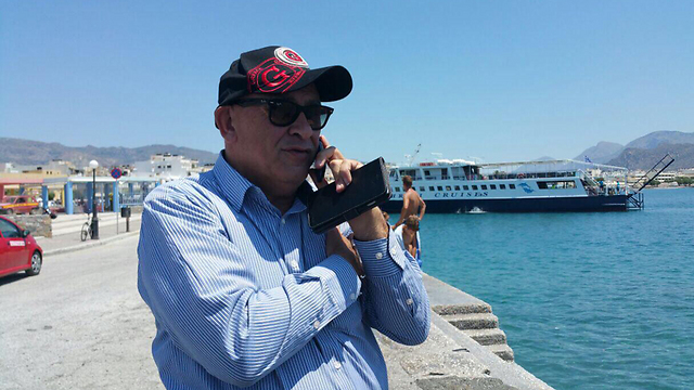 Joint Arab List MK Basel Ghattas before boarding the flotilla (Photo: Balad Spokesman)