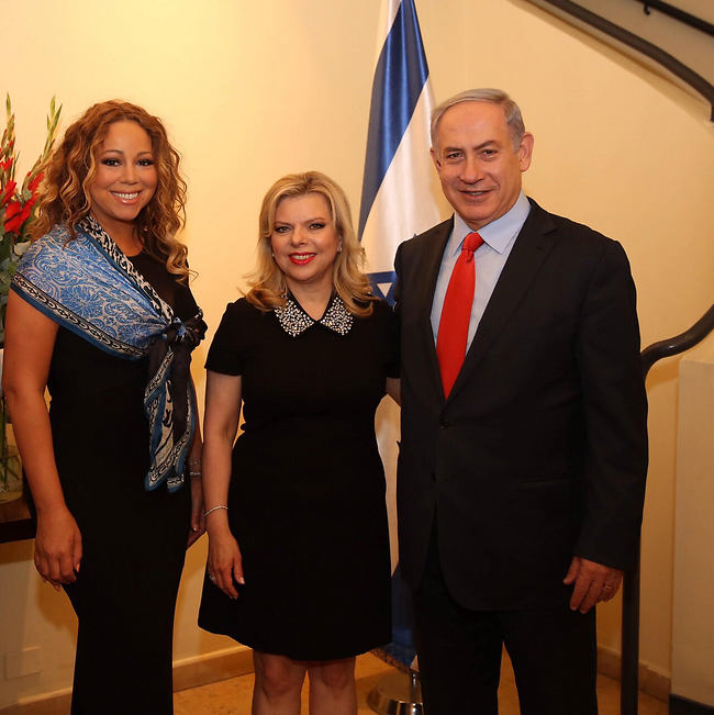 Carey with Benjamin and Sara Netanyahu