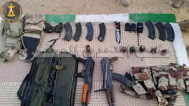 Arms seized by the Egyptian army