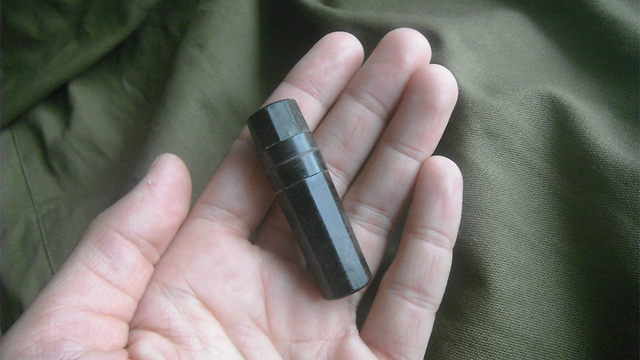 Waterproof capsule found with the body (Photo courtesy of Israel Bristman)