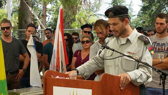 Yeshurun at a memorial service for Levitas (Photo: Lior Paz)