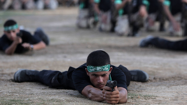 Hamas summer camp closing ceremony (Photo: AP)