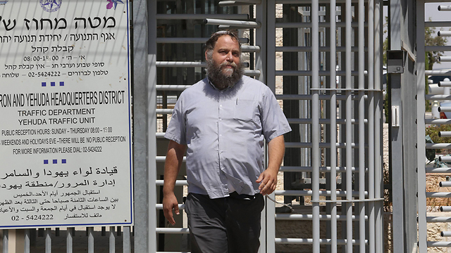 Bentzi Gopstein at police headquarters (Photo: Gil Yohanan)
