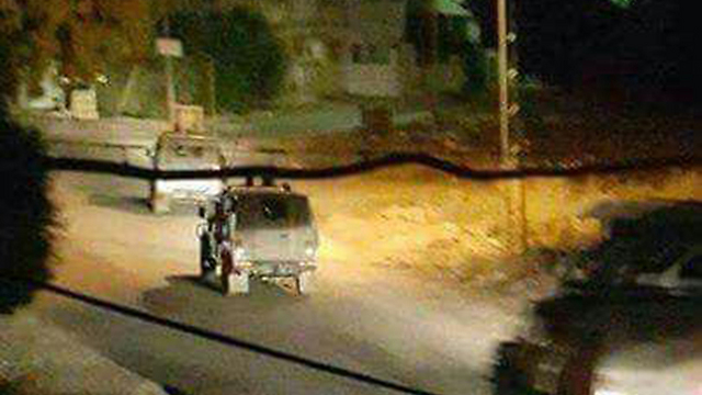 Military vehicle enter Jenin.