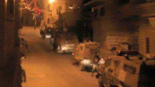 IDF troops at the scene of the firefight in Jenin.