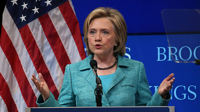 Hillary Clinton at the Brookings Institute Wednesday. (Photo: AFP)