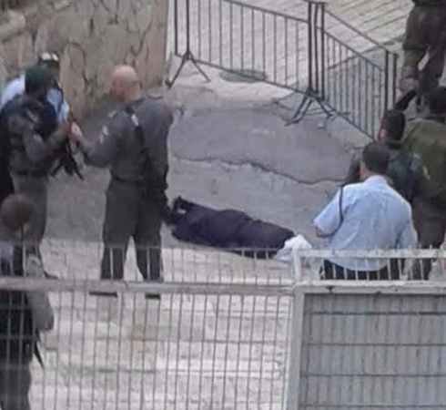 The terrorist after she was neutralized (Photo: Hebron security department)