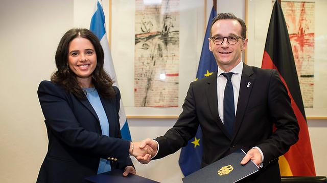 Shaked with Maas (Photo: EPA)