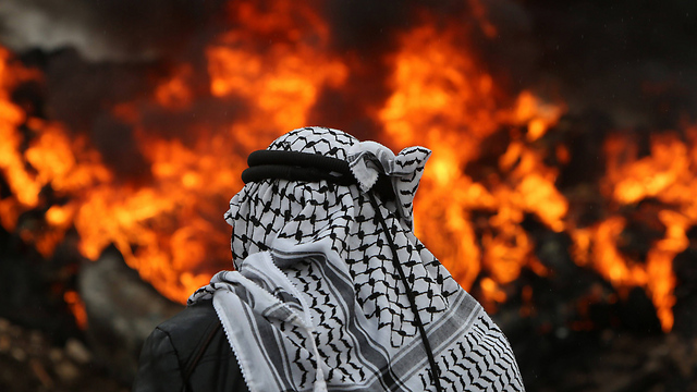Clashes between Palestinians and Israeli security forces in Kfar Qaddum near Nablus (Photo: AFP)