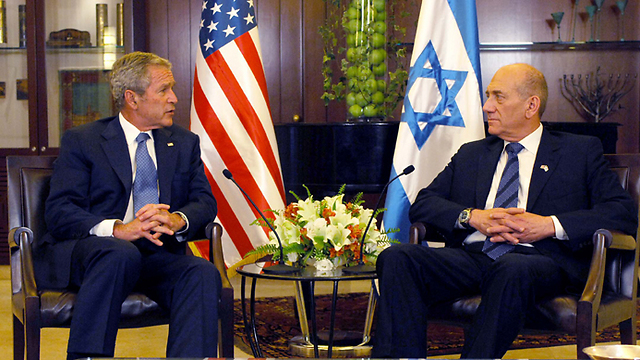 US President Bush and Israeli Prime Minister Olmert (Photo: Avi Ohayon, GPO)