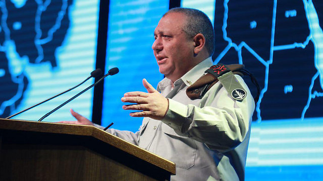 IDF Chief of Staff Gadi Eizenkot speaking at an INSS conference in Tel Aviv (Photo: Motti Kimchi)
