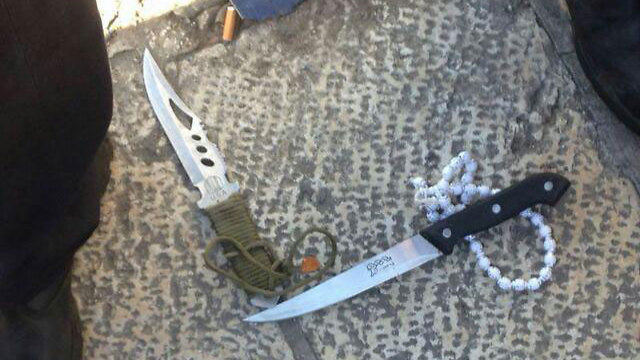The most common form of attack -- stabbings (Photo: Israel Police) 