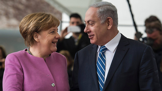 German Chancellor Merkel and Israeli Prime Minister Netanyahu meet in Berlin (Photo: AFP)