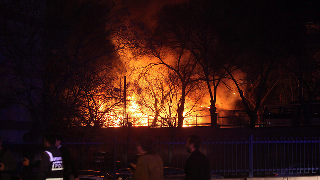 Scene of explosion (Photo: EPA)