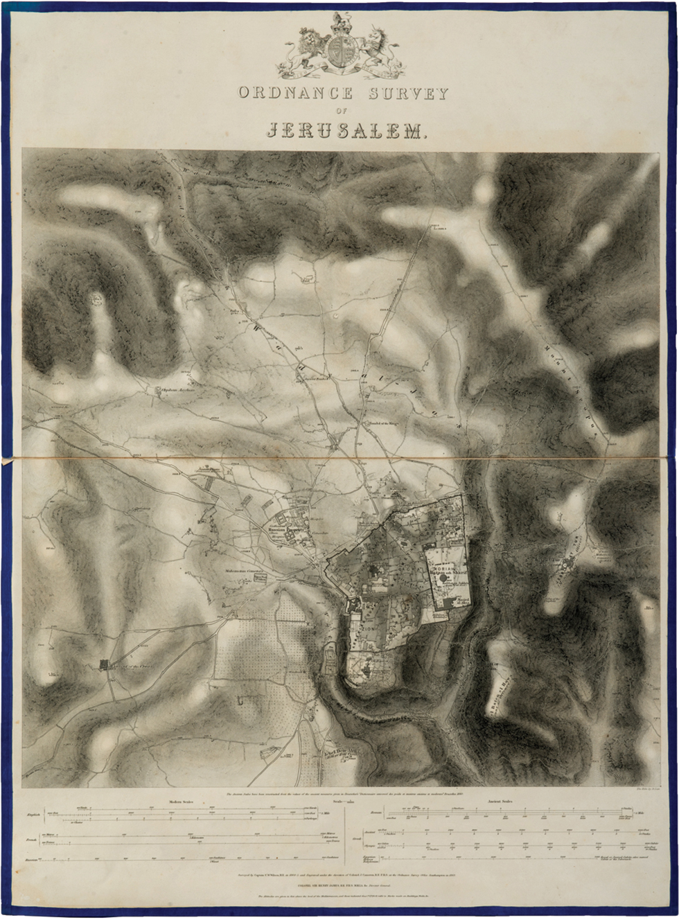 Captain Charles Wilson cartograhic survey of Jerusalem (Kedem auction house)